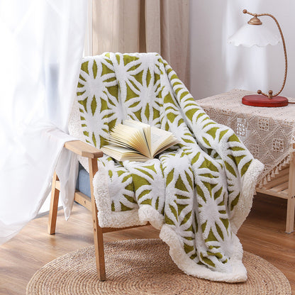 Double Layer Thickened Jacquard Cashmere Blanket