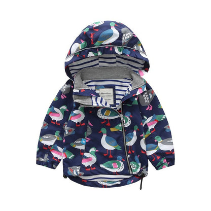 Children's hooded trench coat