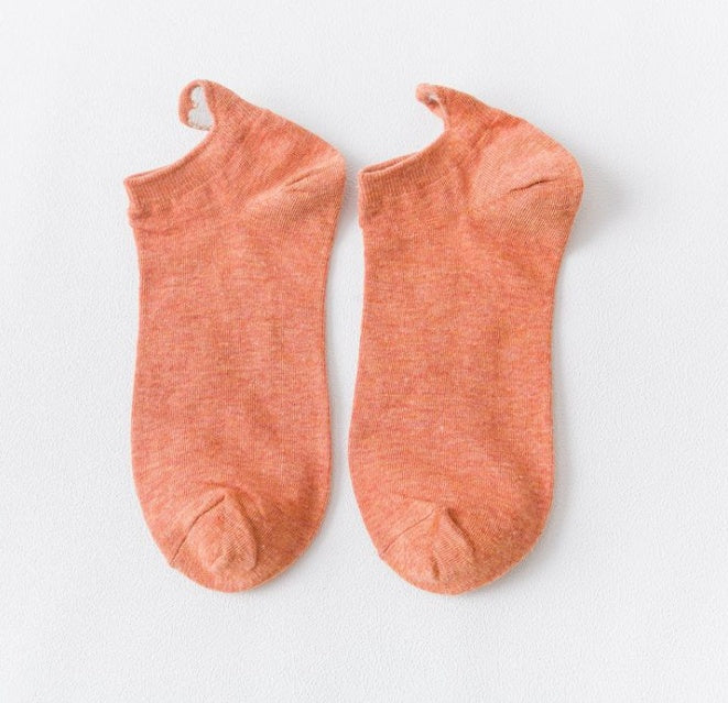 Heart embroidery sock sock casual cotton socks woman