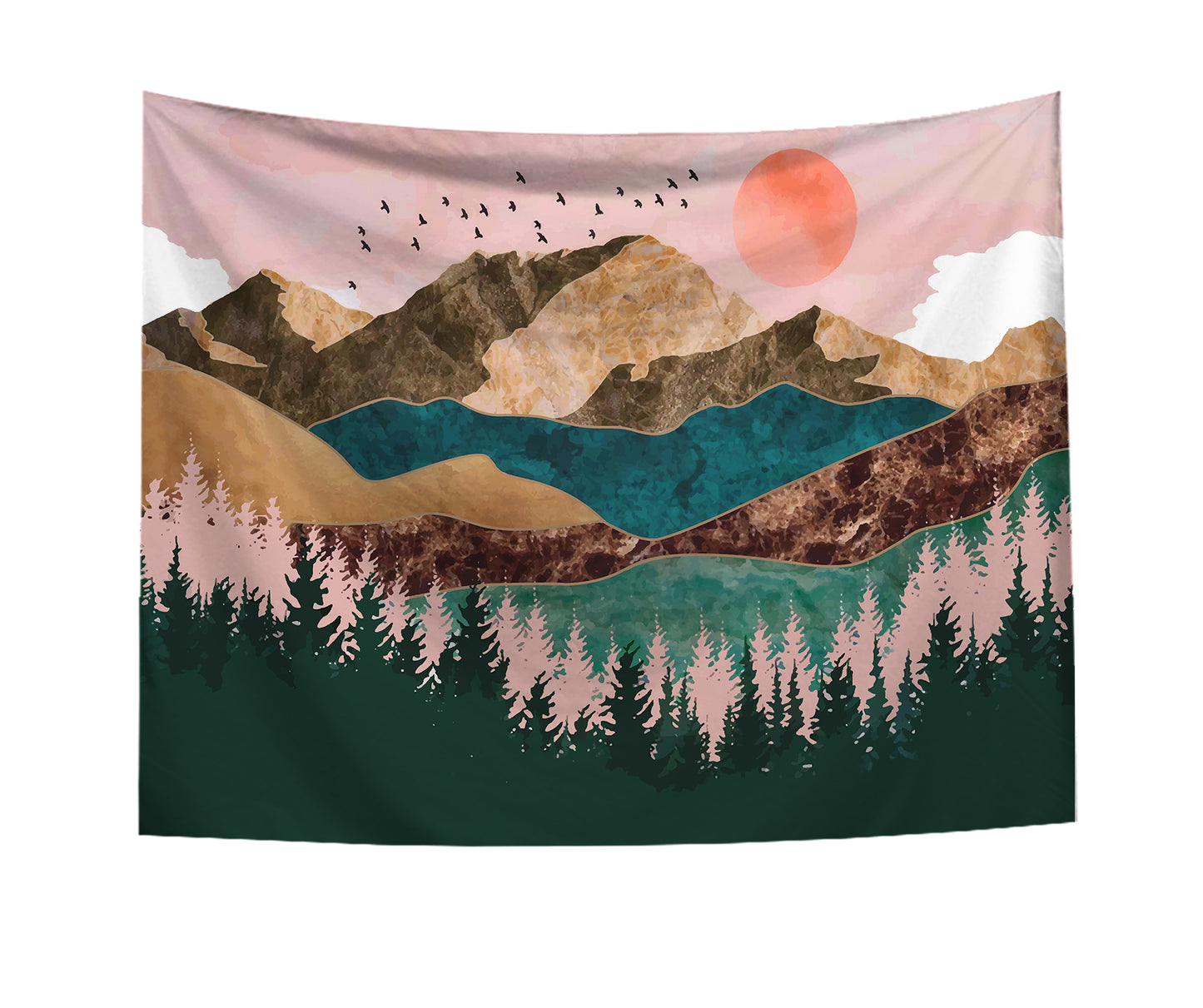 Sun and Mountains Tapestry