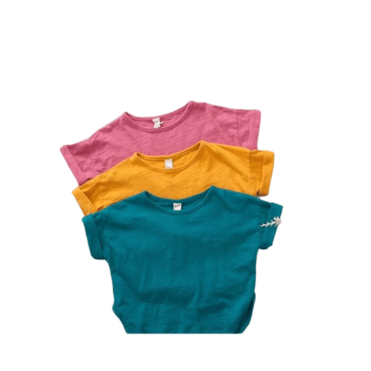 T-shirt slub cotton casual top