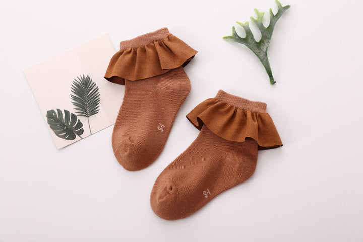 Lovely Ruffles Knitted Socks