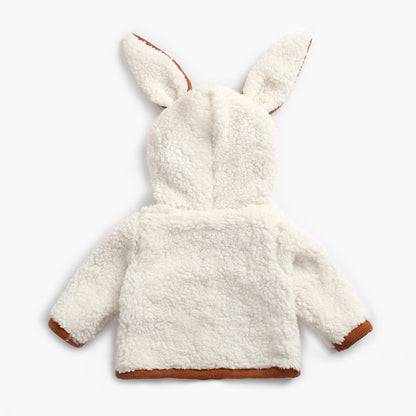 Autumn And Winter Rabbit Shape Children Plus Velvet Padded Jacket