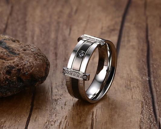 Tungsten carbide diamond ring, Men's fashion ring, Wedding ring