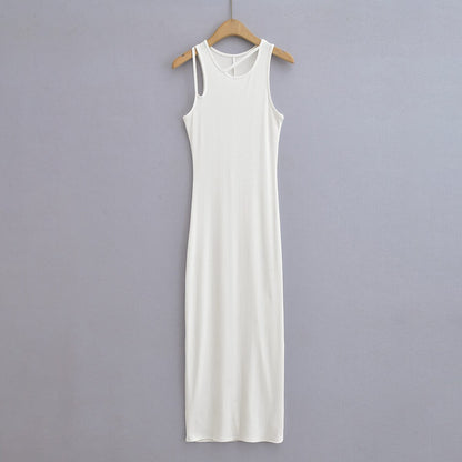 Women Kims Style Cut Out Soft Lounge Scoop Neck Maxi Tank Sleeveless Bodycorn  Dress