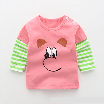 Baby cotton long sleeve T-shirt