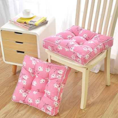 Thick cotton linen tatami chair cushion