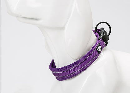 Dog collar nylon reflective adjustable