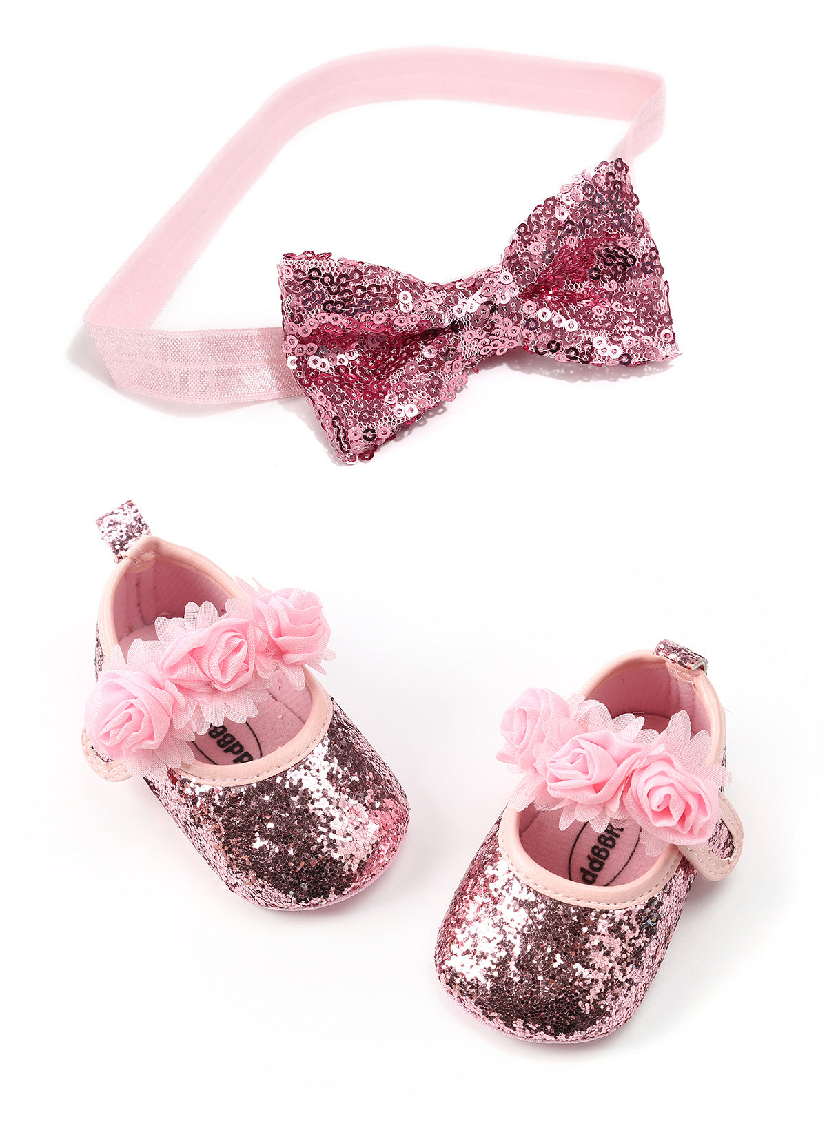 Glitter Rosette Mary Janes