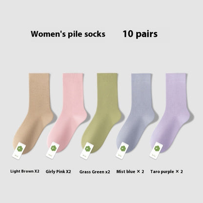 Spring And Summer Thin Anti-Pilling Pure Cotton Women's Socks Sweat-absorbent Breathable