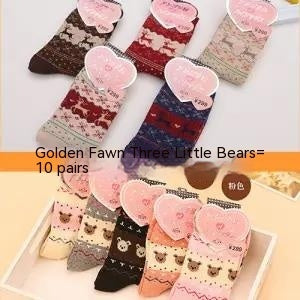 Women's Rabbit Wool Blended Thickened Autumn And Winter Warm Socks