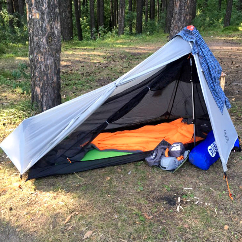 Single - Side Silicone - Coated Single - Person Rodless Tent Outdoors