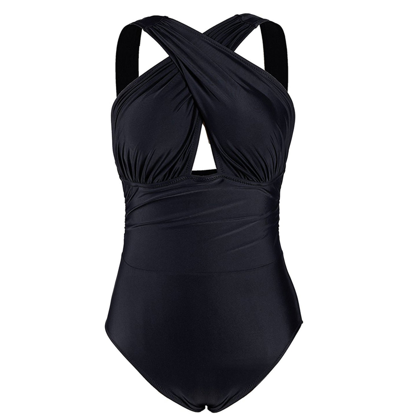 Women Large Size One Piece Cross Cover Nylon Quality Plus Fertilizer Swimsuit