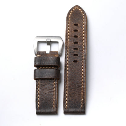 Straight Interface Manual Folding Head Layer Cowhide Strap