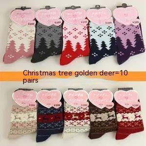 Women's Rabbit Wool Blended Thickened Autumn And Winter Warm Socks