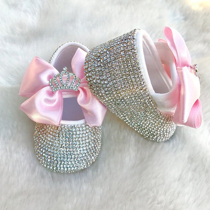 Fashion Children's Photography Props Studio Newborn Baby Rhinestone Shoes