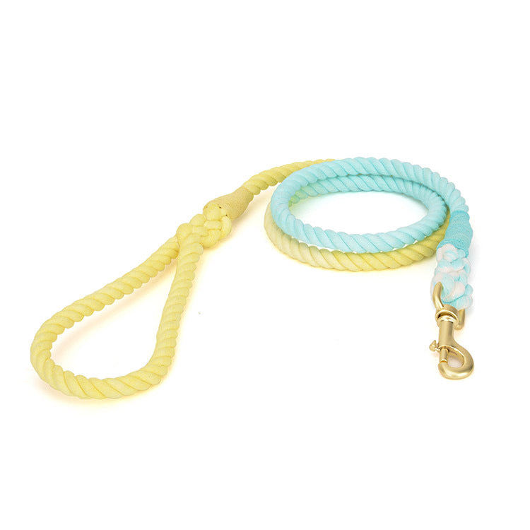 Dog Collar Traction Rope Cotton Rope Hand-knitted Single Head Traction Rope Dog Rope Pet Supplies