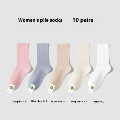 Spring And Summer Thin Anti-Pilling Pure Cotton Women's Socks Sweat-absorbent Breathable