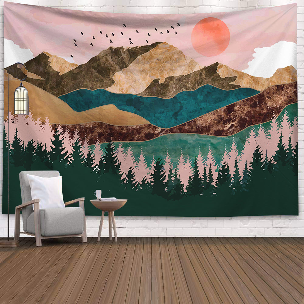 Sun and Mountains Tapestry