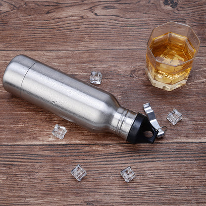 Stainless Steel Beer Thermal Insulator with Beer Bottle Opener and a Bottle Sleeve