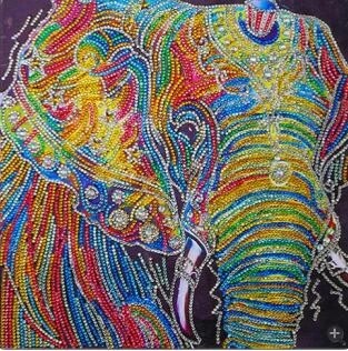 Indian Elephant Special Shape  Diamond Painting