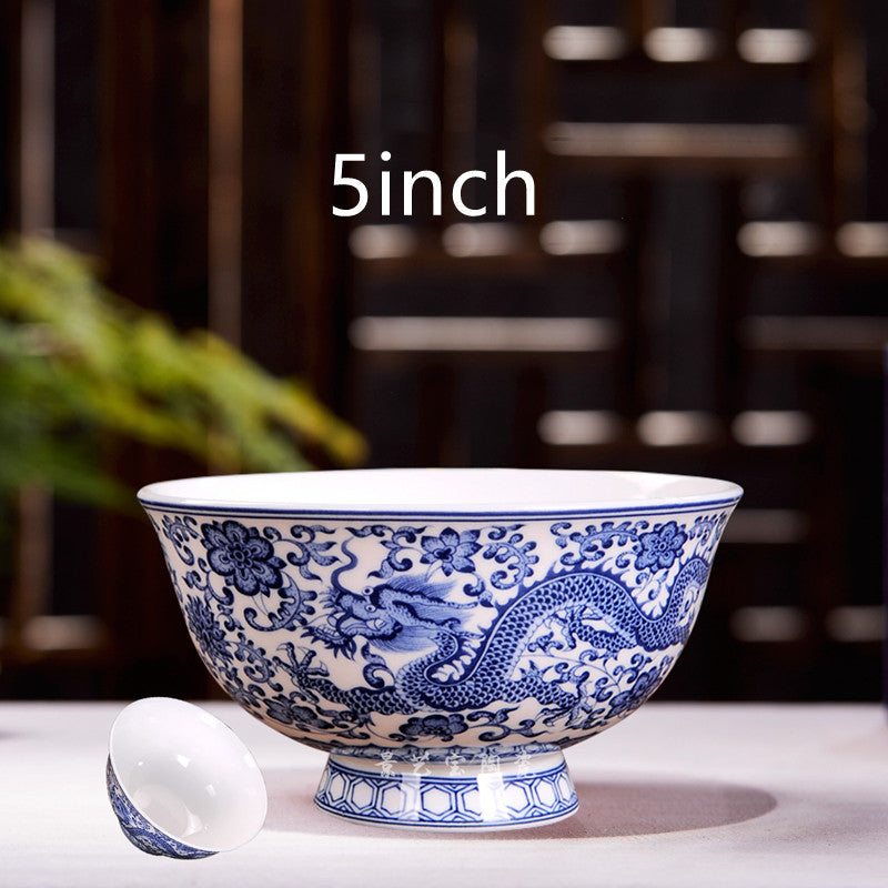 Household Noodle Bowls Ceramic Bone China For Eating