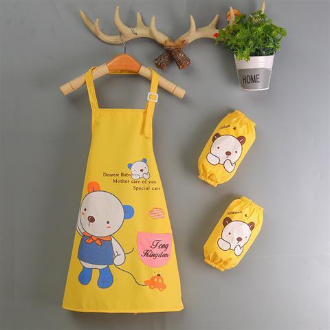 Fine Art Apron Clothing Household Kitchen Painting Waterproof Child With Sleeves