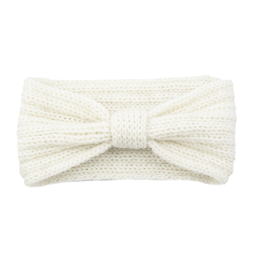 European and American flat stitch bow headband