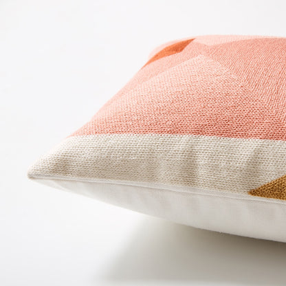 Embroidered cotton cushion