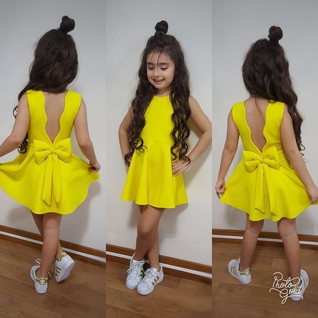 Bow girl princess dress