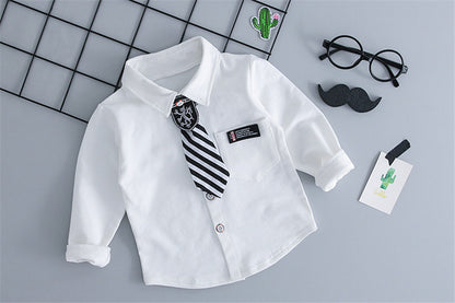 Boys' suit shirt tie two piece set