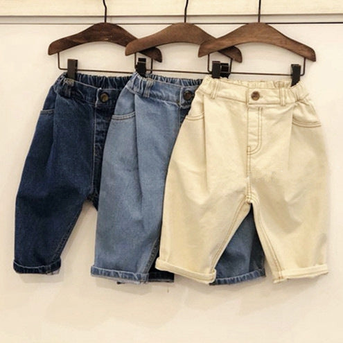 Children's ins versatile jeans