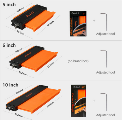 5 10 Inch Contour Gauge Template Plastic Measuring Contour Gauge Duplicator Tiles Edge Shaping Measure Ruler Measuring Tool