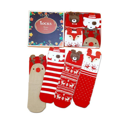 Women's Fashion Breathable Cotton Christmas Socks For Old People