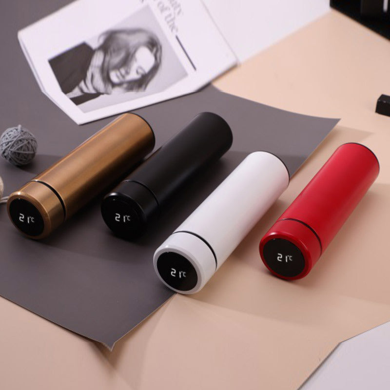 Stainless steel vacuum flask LED touch display temperature