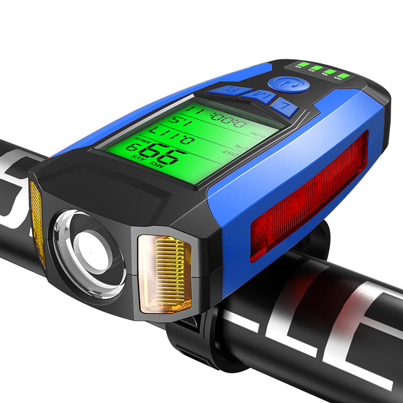 Bicycle headlight wireless code meter