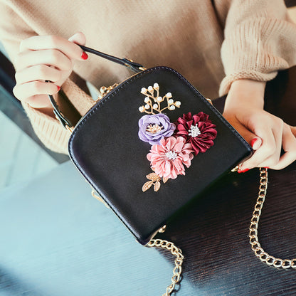 Women's handbag with embroidery bag