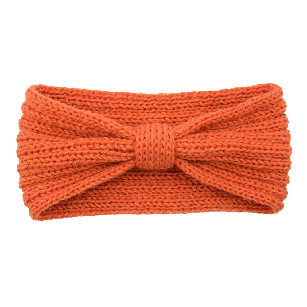 European and American flat stitch bow headband