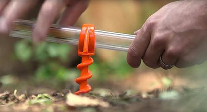 Tent nailed spiral horn plastic nail