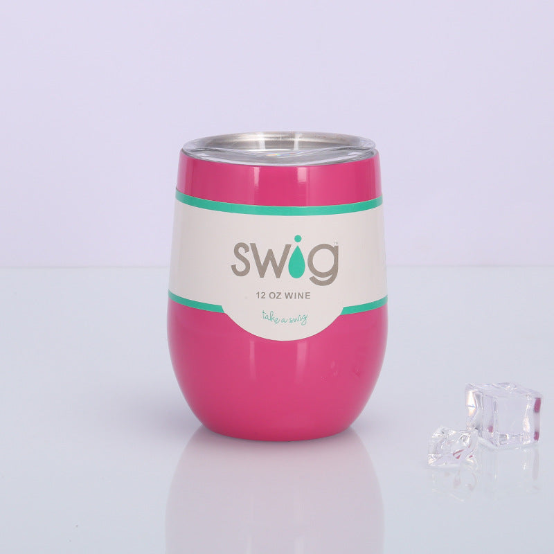 Swig Eggshell Cup 12oz Stainless Steel Wine Mug