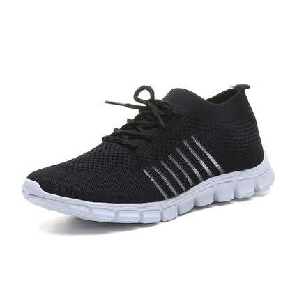 Women's Breathable Sneaker High-cut Lace-up Platform Casual Shoes