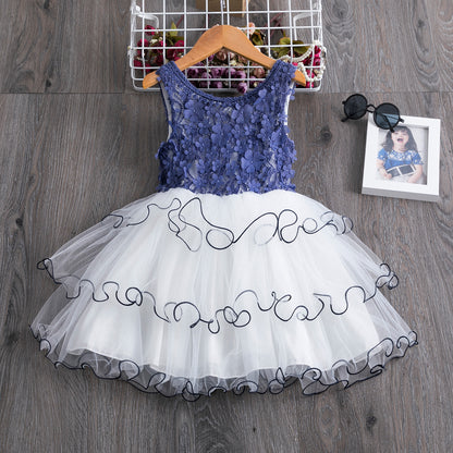 Lace gauze girl dress