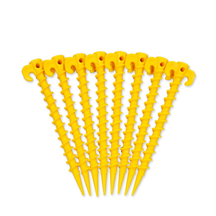 Manufacturer Guangjie KEUMER Threaded Ground Nails Plastic Ground Nails Tent Sky Curtain Picnic Mat Ground Nails Sand-proof Bag Set