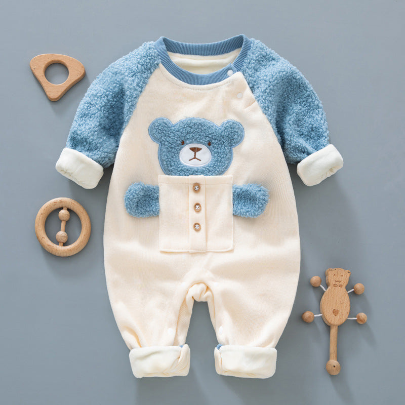 Fleece Warm Romper For Newborns