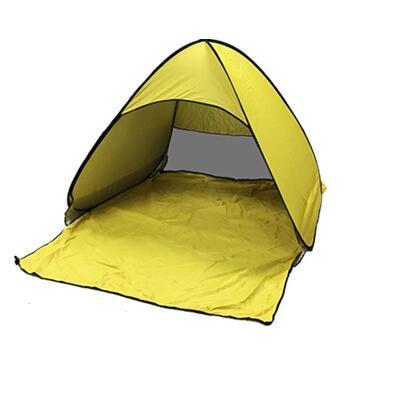 Sun protection automatically set up a beach tent