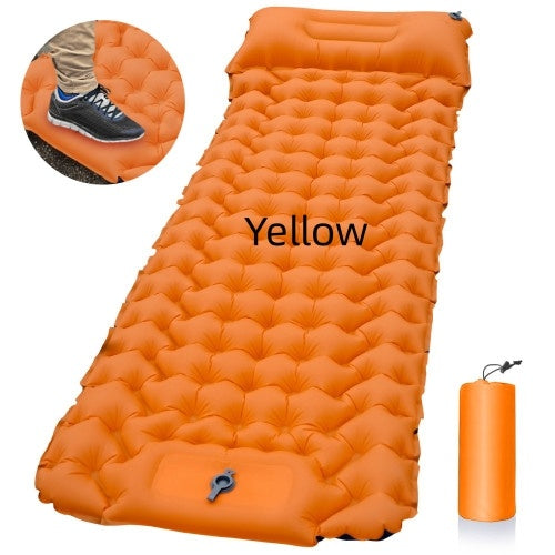 Outdoor Camping Travel Portable Inflatable Cushion Built-in Foot Inflatable