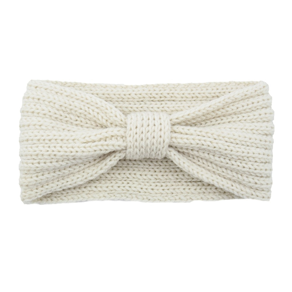 European and American flat stitch bow headband