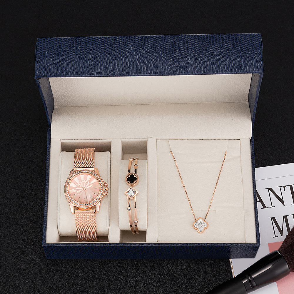 Watch Set Girlfriend Give Ladies Luxury Bracelet Necklace