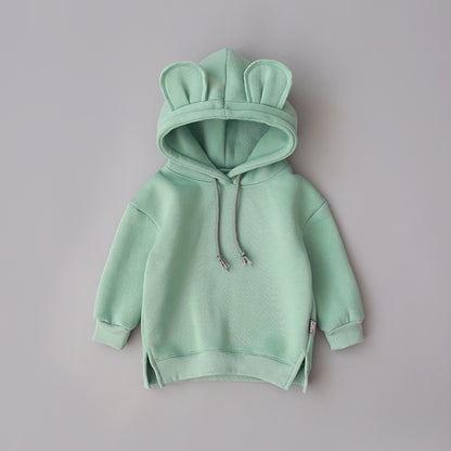 Hooded hoodie with fleece