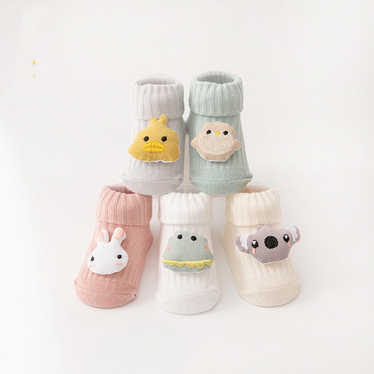 Cartoon Animal Three-Dimensional Doll Baby Floor Socks